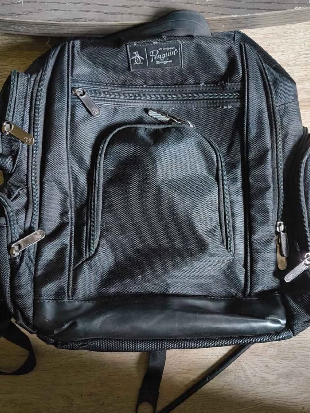 Original Penguin Black Men's Multi-Pocket Backpack